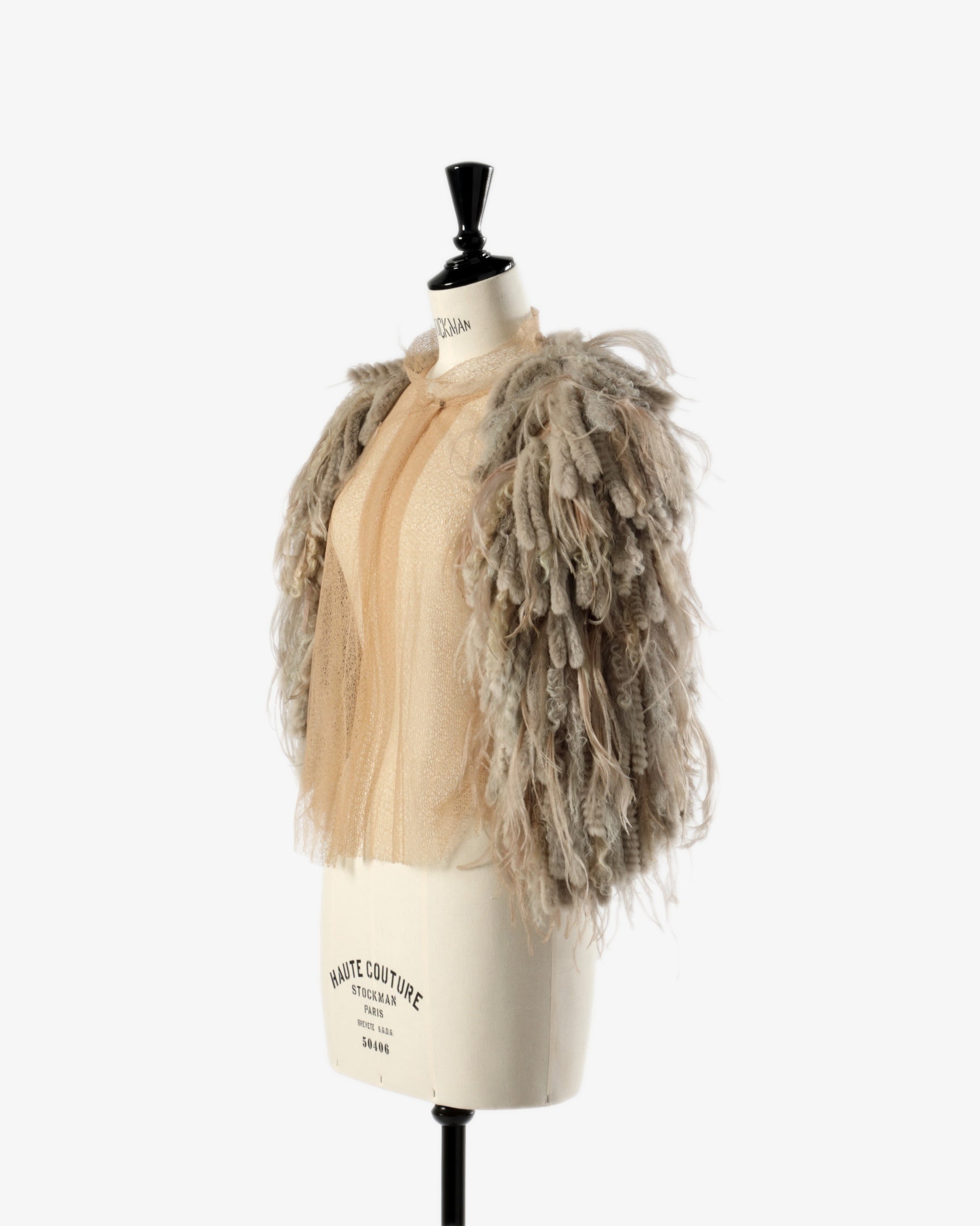 Fendi ostrich feather bolero from the 2000s