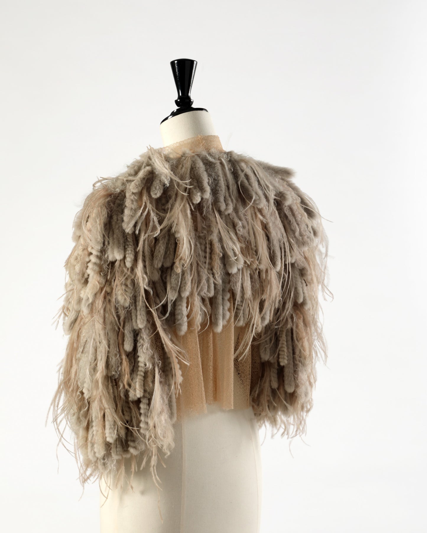 Fendi ostrich feather bolero from the 2000s
