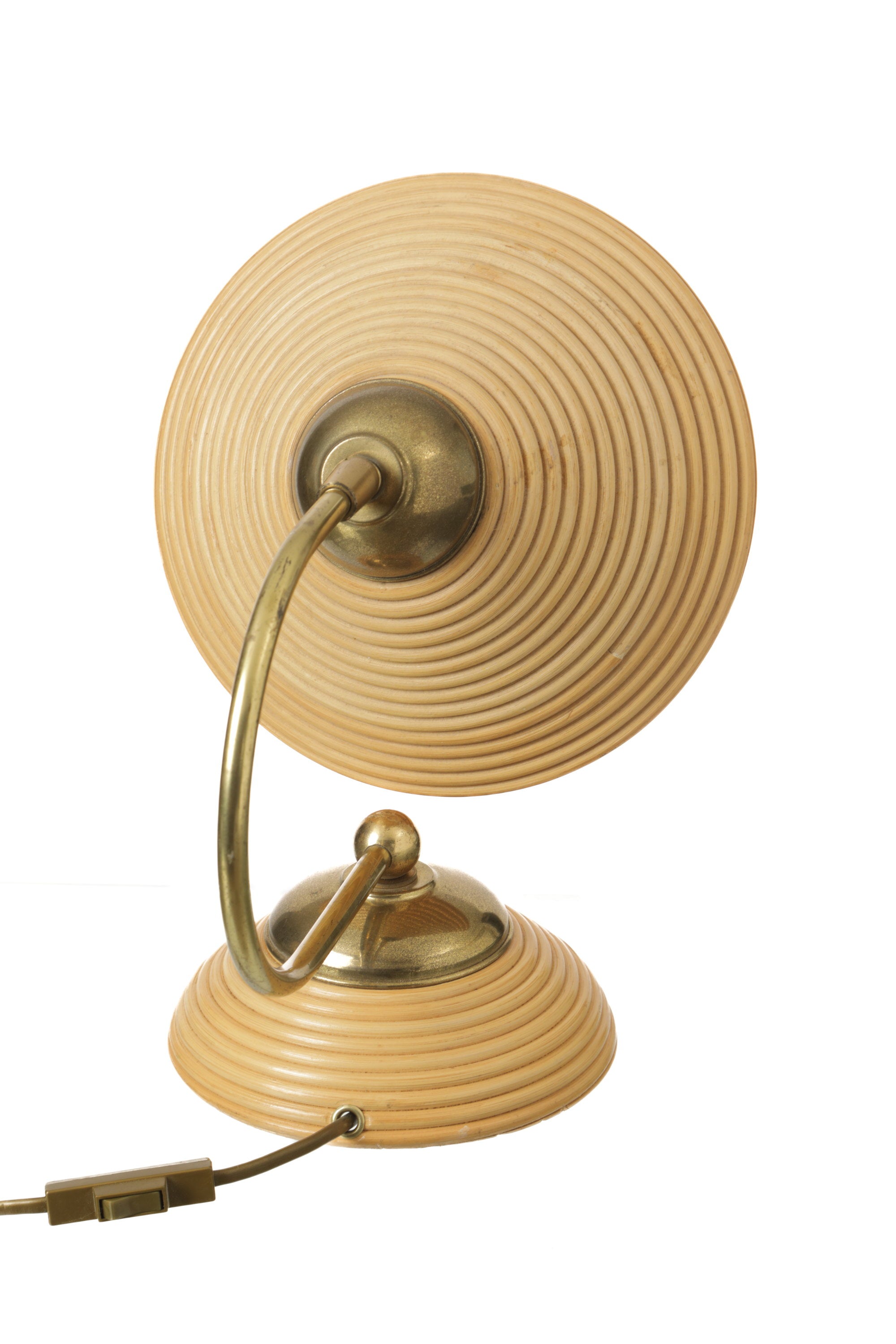 Applique anni 70 rattan e ottone