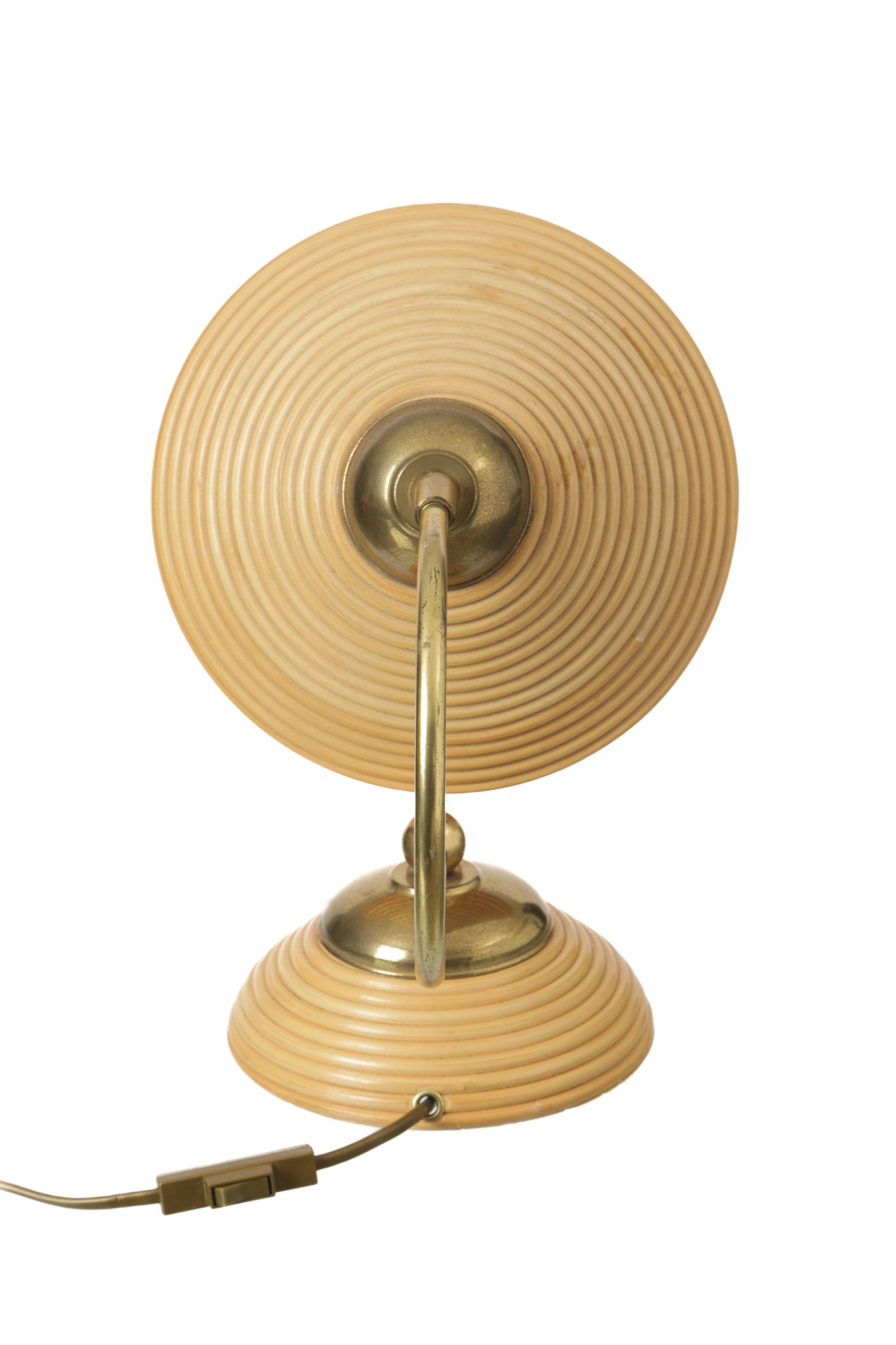 Applique anni 70 rattan e ottone