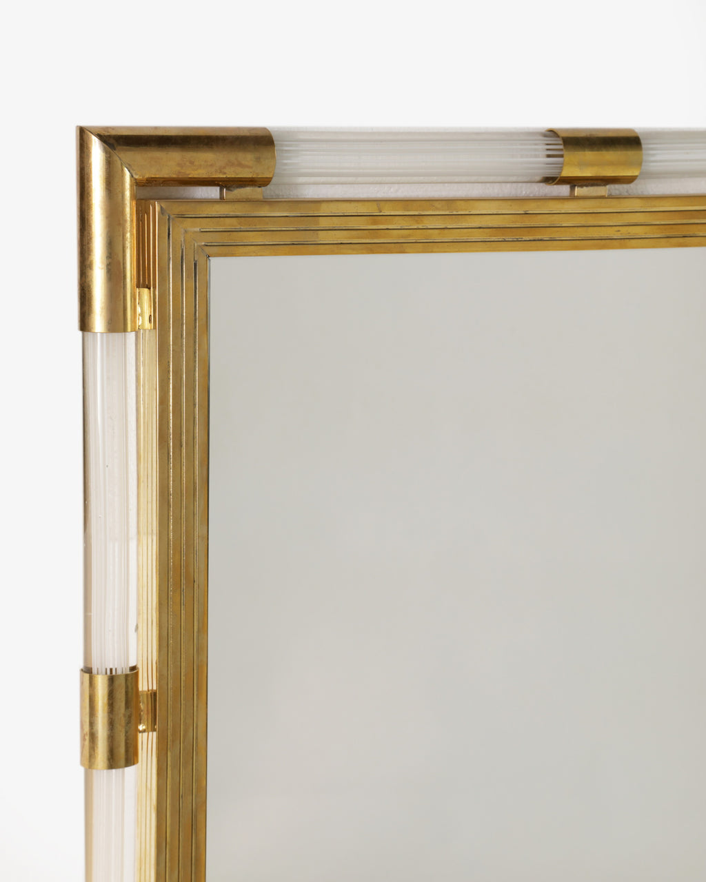 Seguso Mirror Murano Glass and Brass