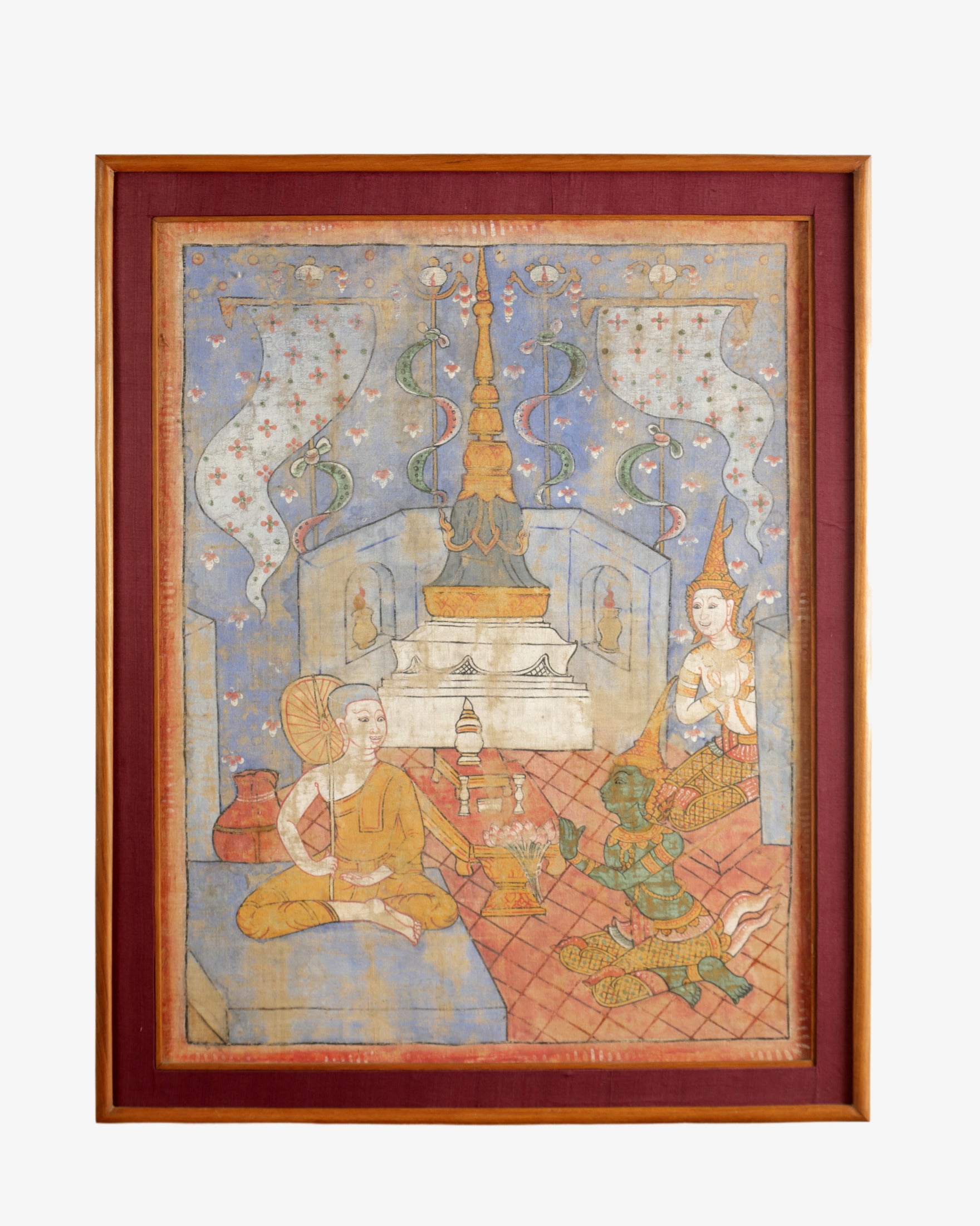 Dipinto tradizionale Thailandese metà XX secolo