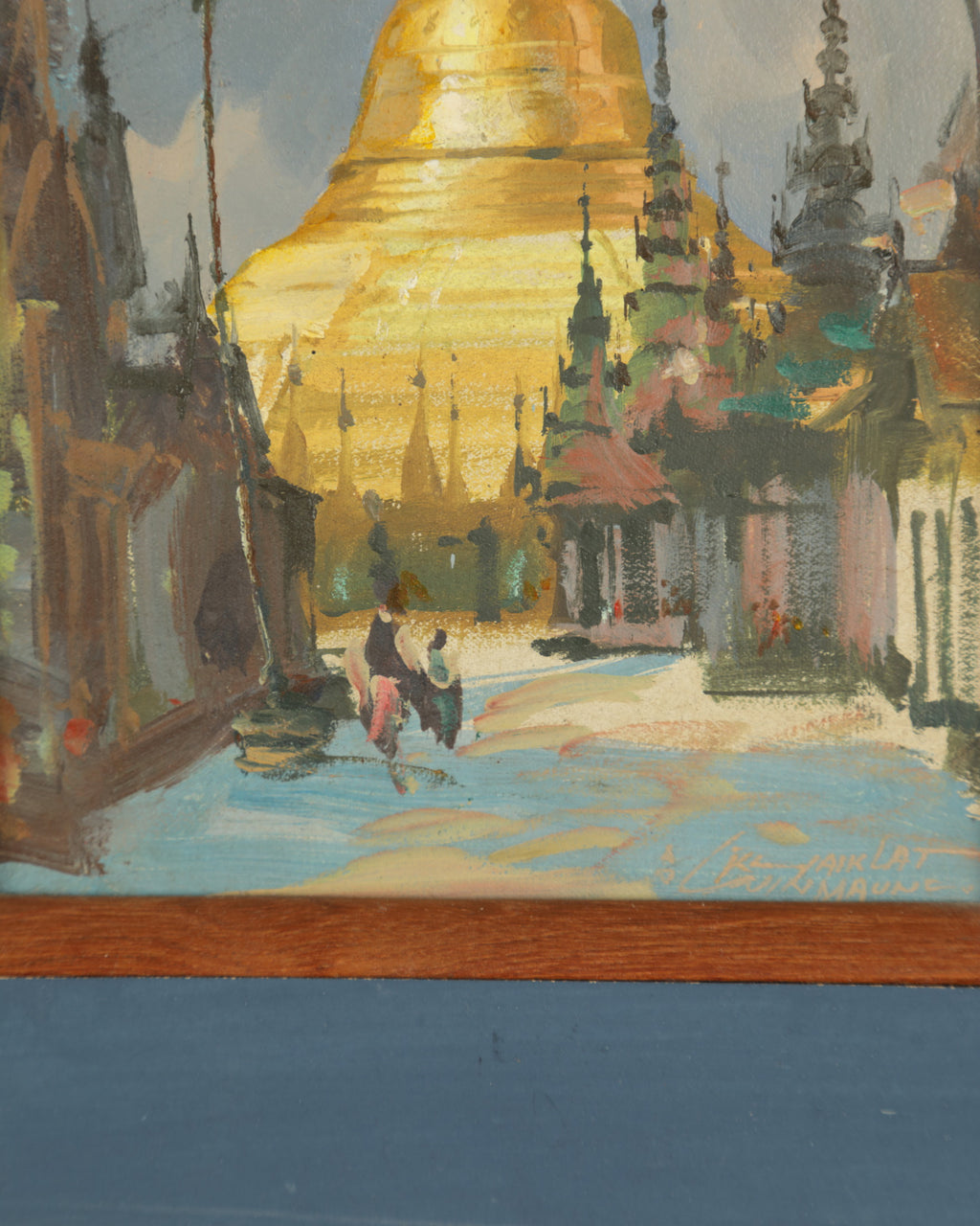 Painting Shwedagon Pagoda - Kyaikelatt Winmaung