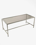 Steel and smoked glass table from the 70s