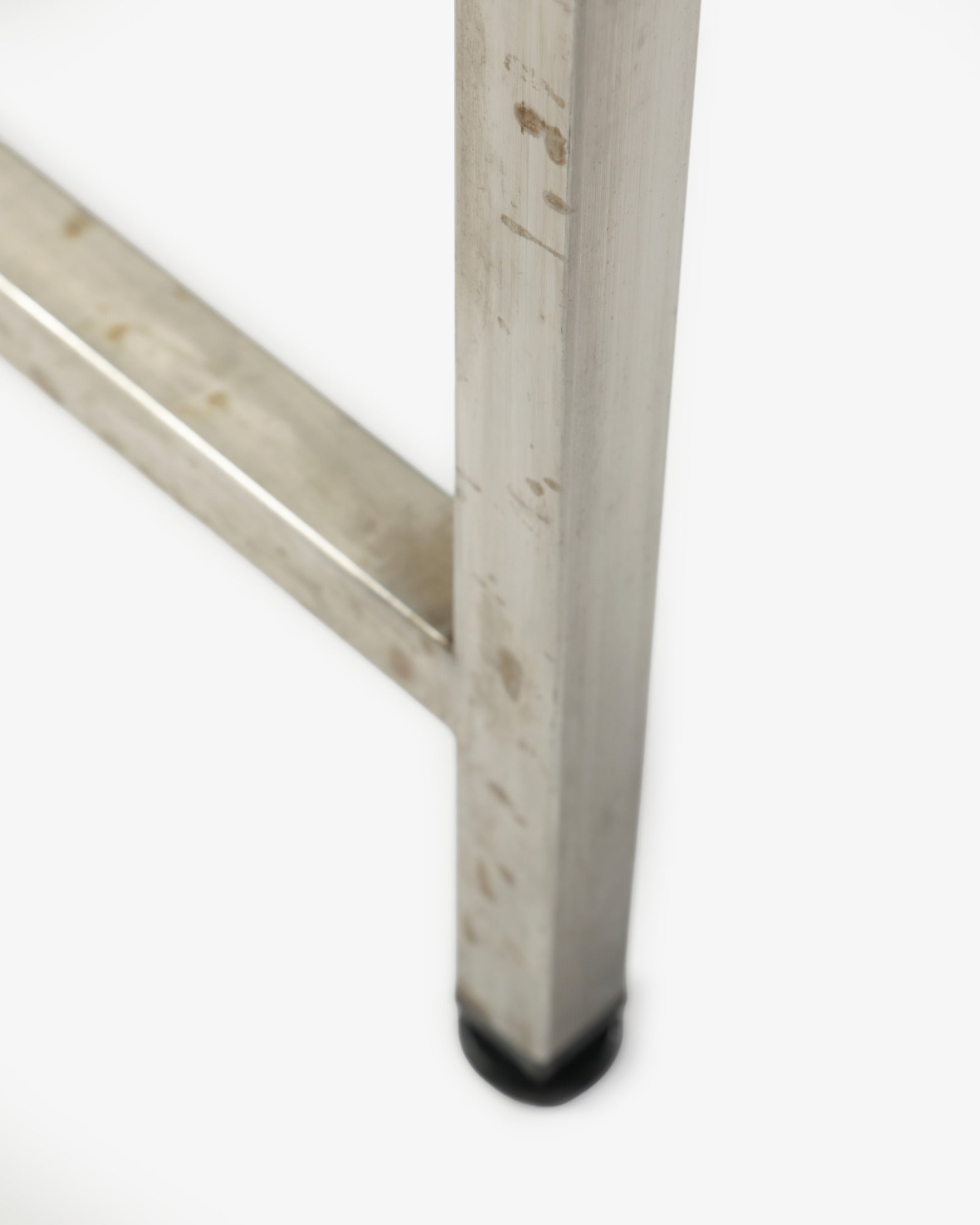 Steel and smoked glass table from the 70s