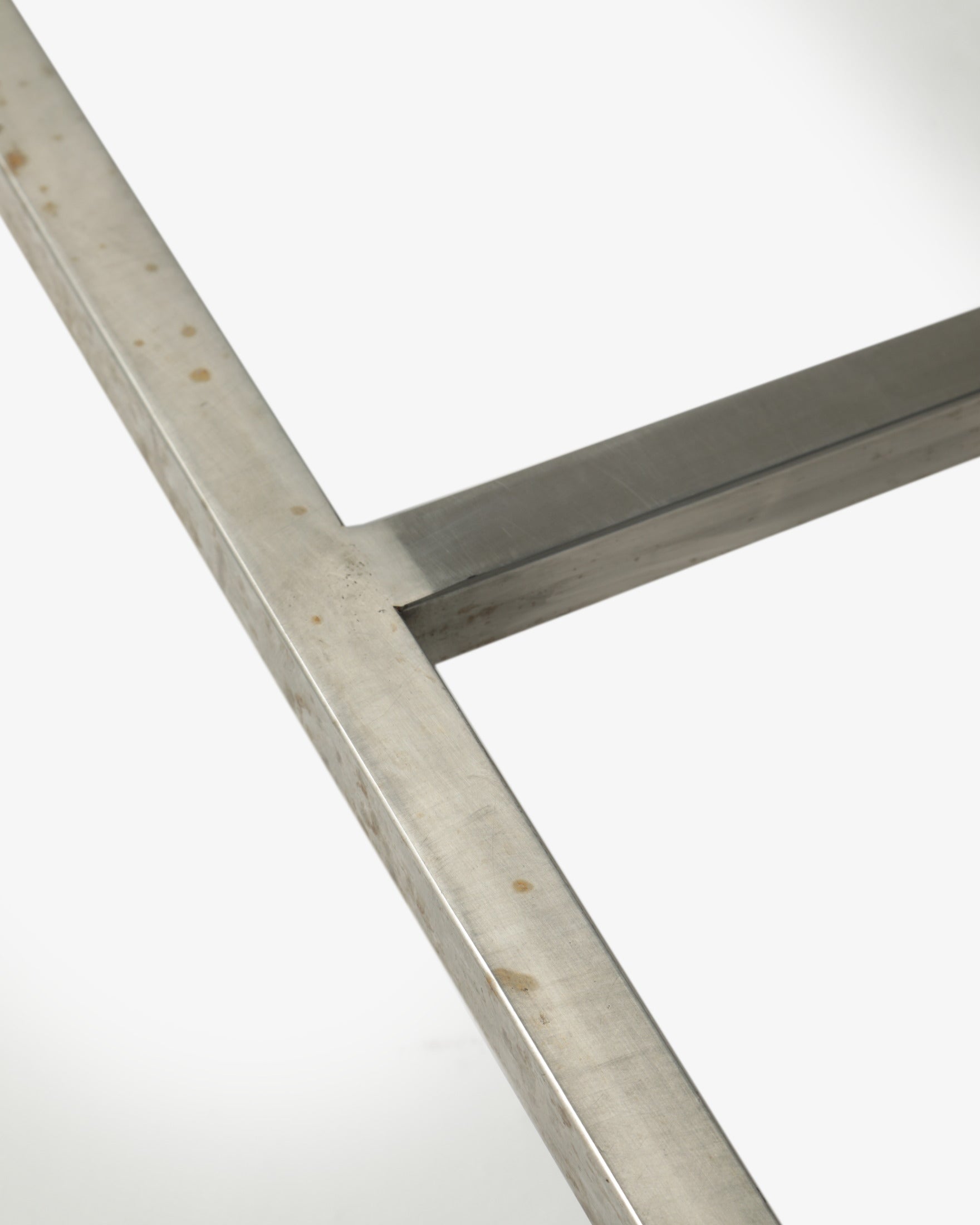 Steel and smoked glass table from the 70s