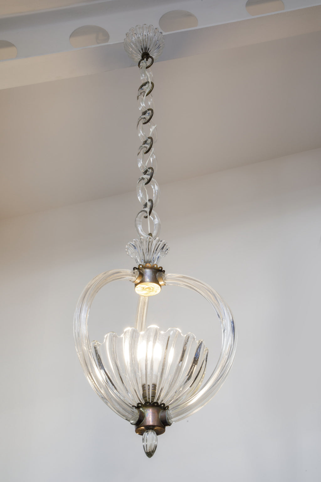 Lampadario anni 30 attribuibile a Barovier e Toso