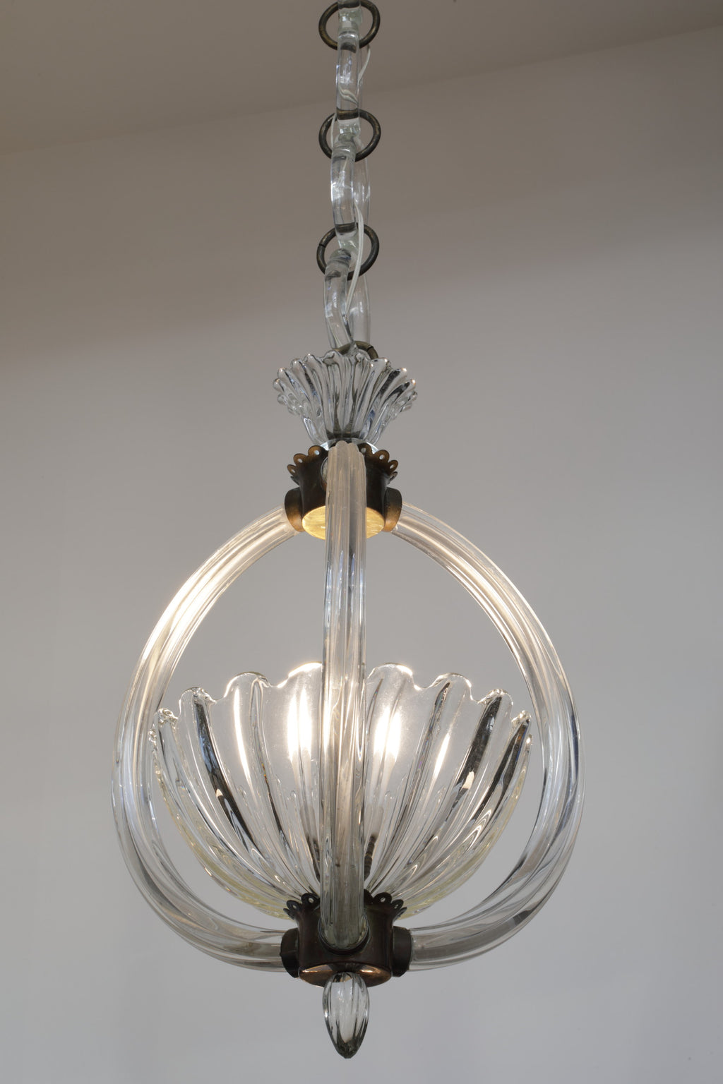 Lampadario anni 30 attribuibile a Barovier e Toso