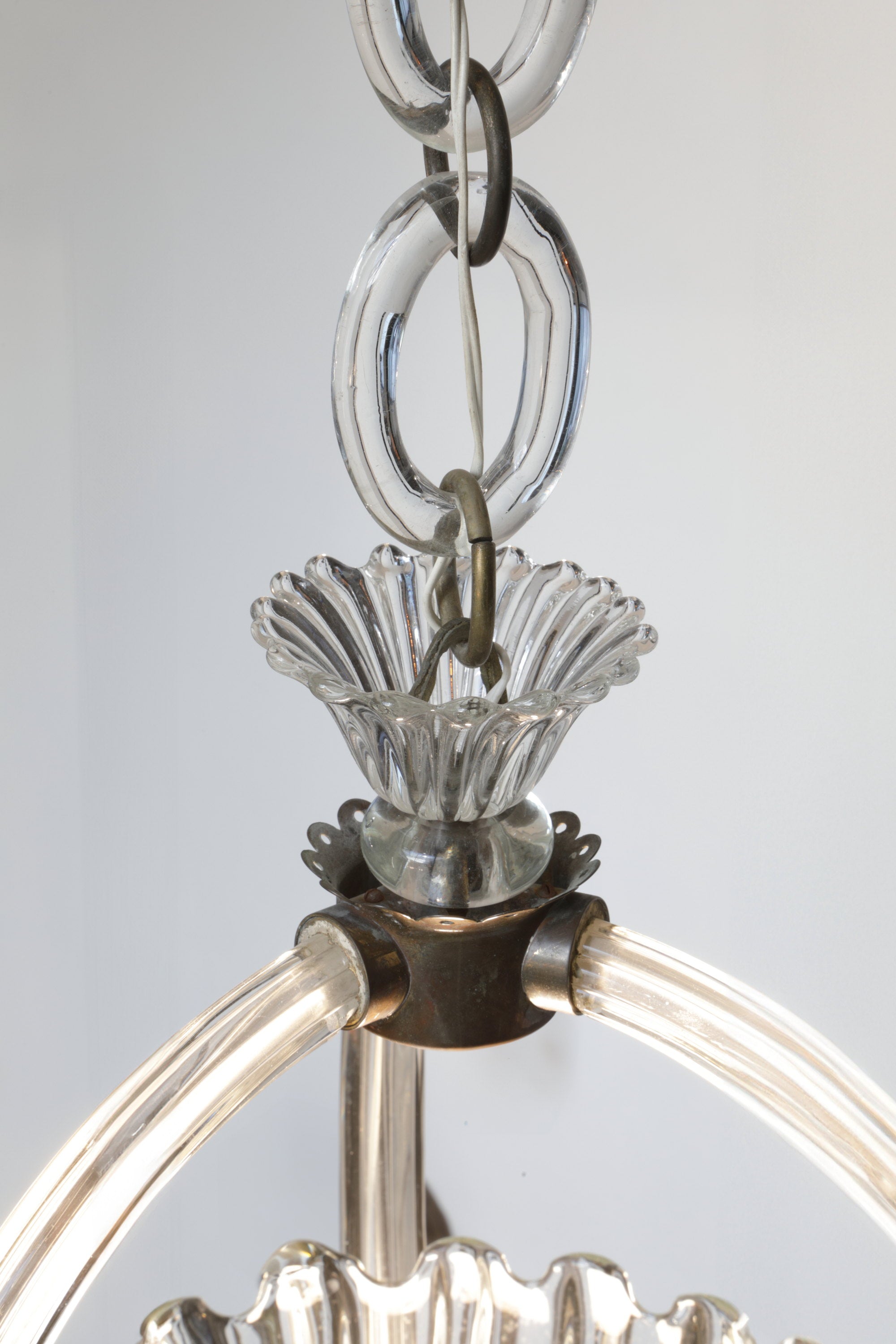 Lampadario anni 30 attribuibile a Barovier e Toso