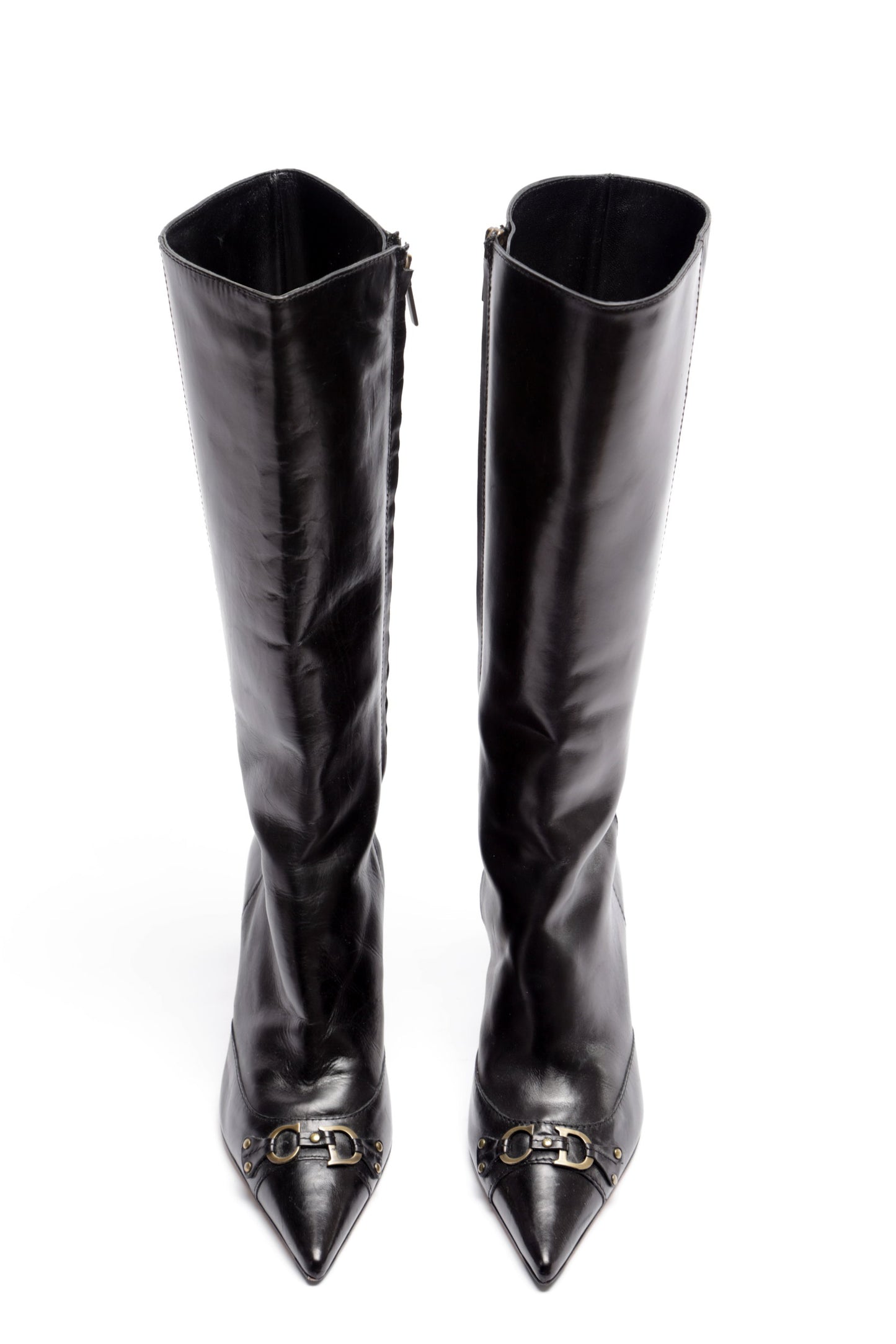 Boot in black leather Christian Dior