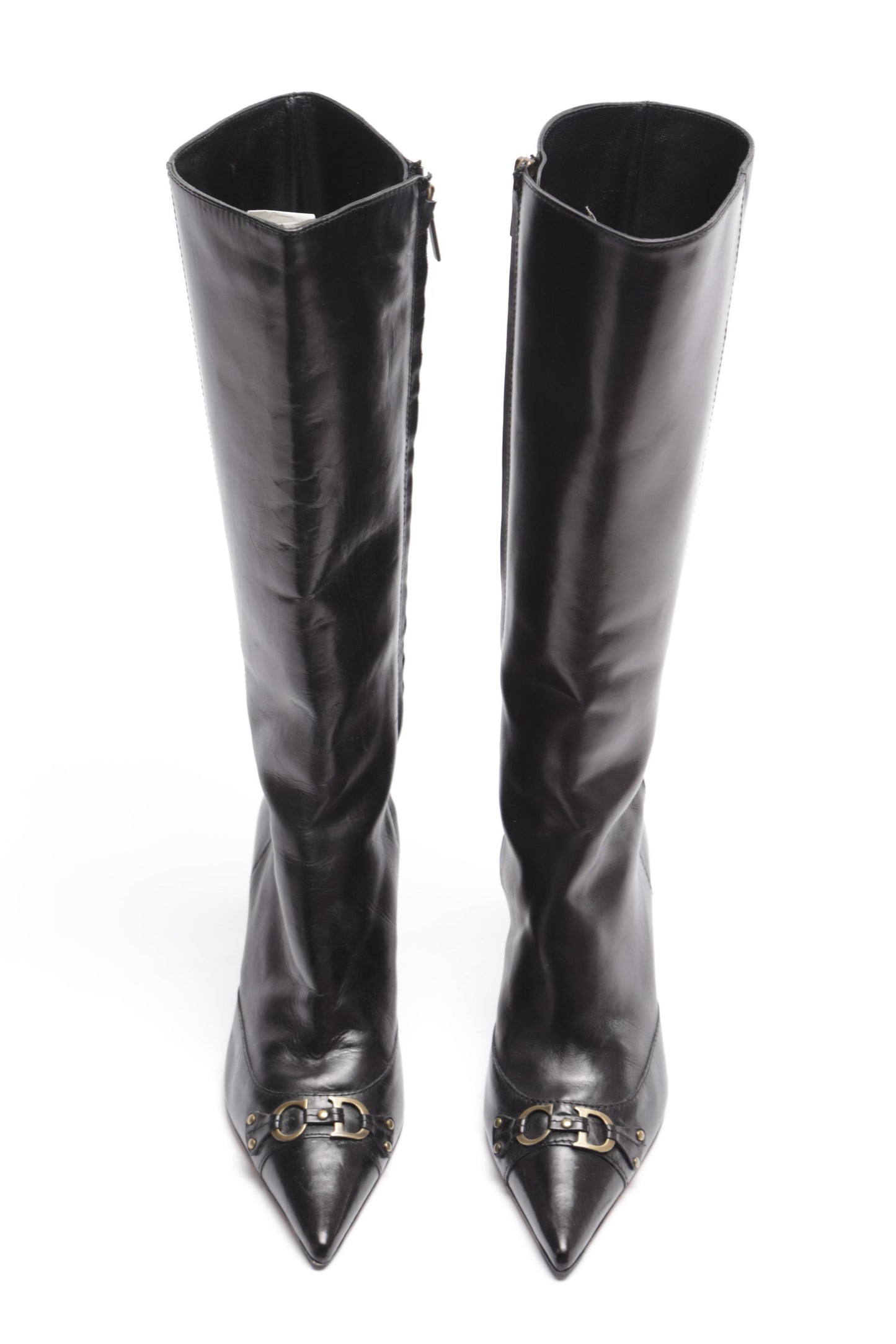 Boot in black leather Christian Dior