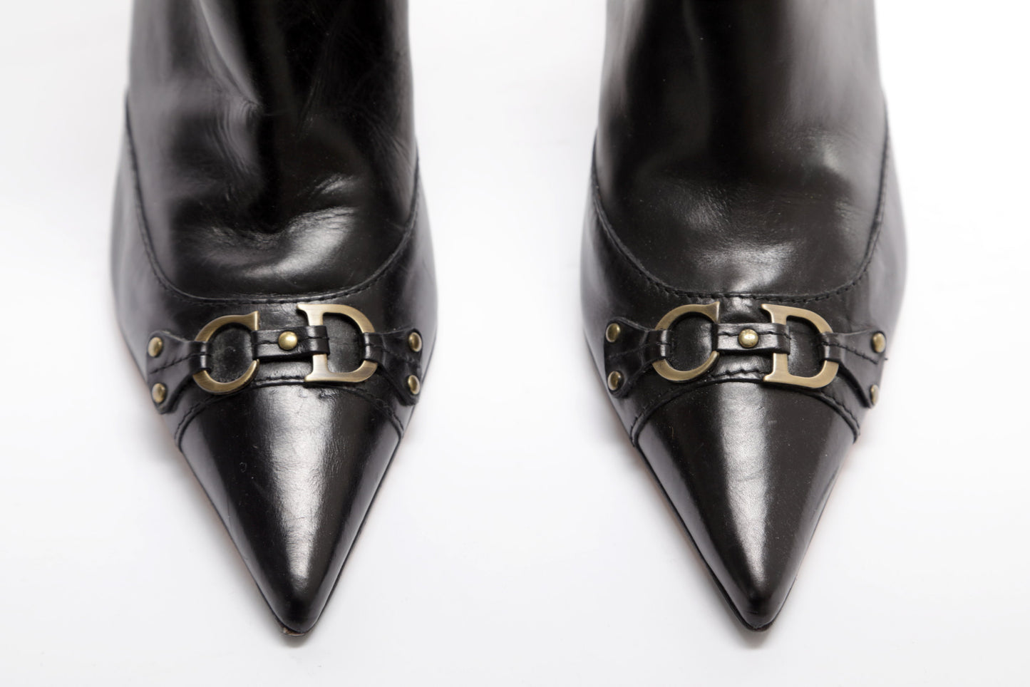 Boot in black leather Christian Dior