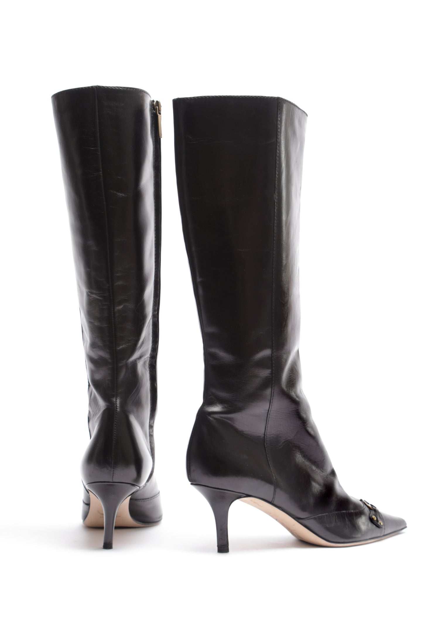 Boot in black leather Christian Dior