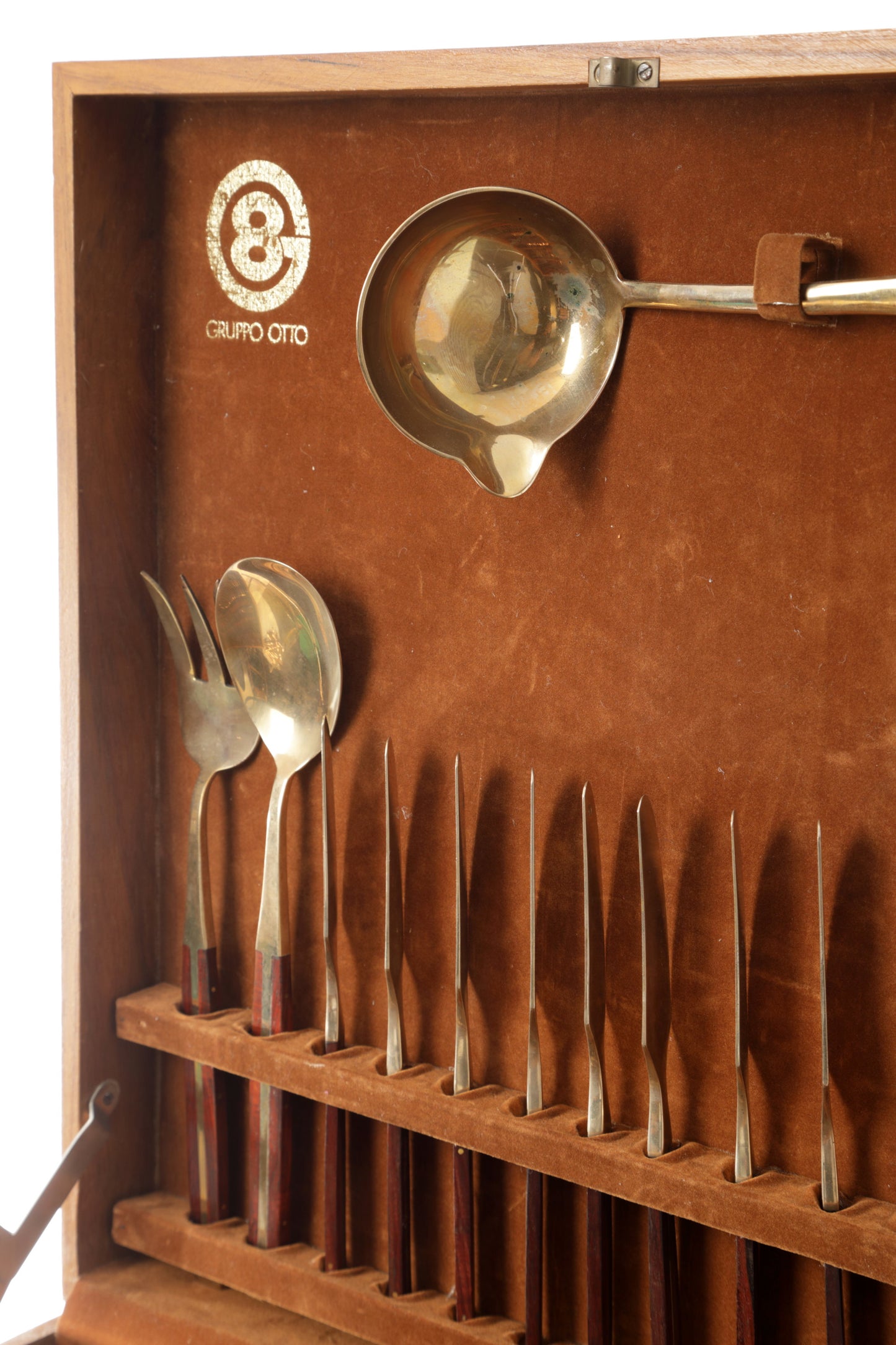 Otto Group cutlery in brass and rosewood from the 70s