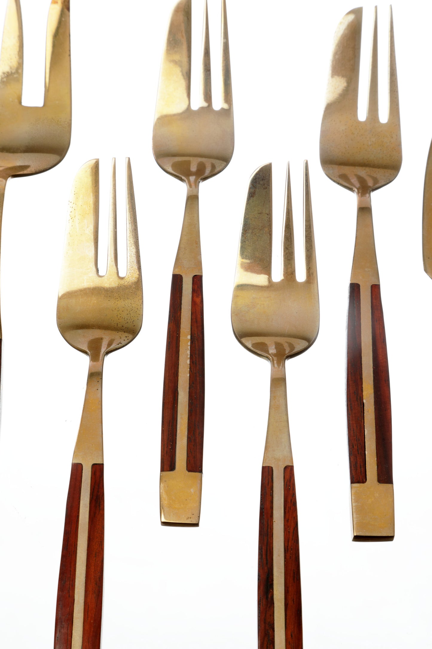 Otto Group cutlery in brass and rosewood from the 70s