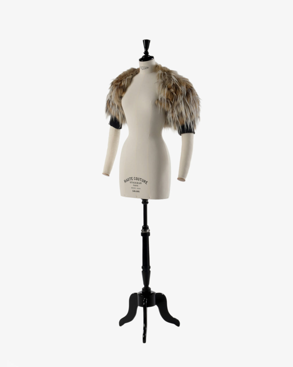 Fendi fox fur shrug with 80s sleeve