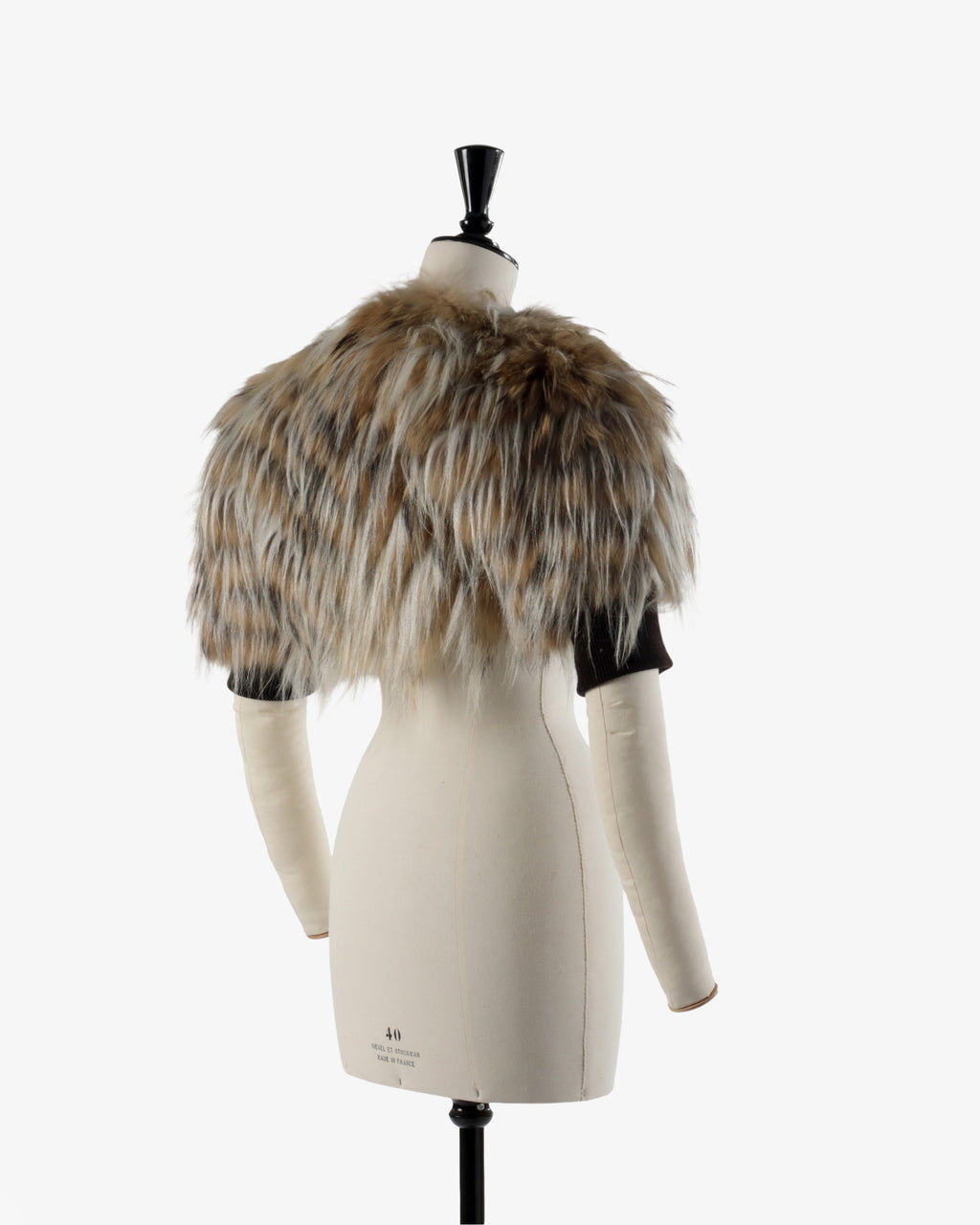 Fendi fox fur shrug with 80s sleeve