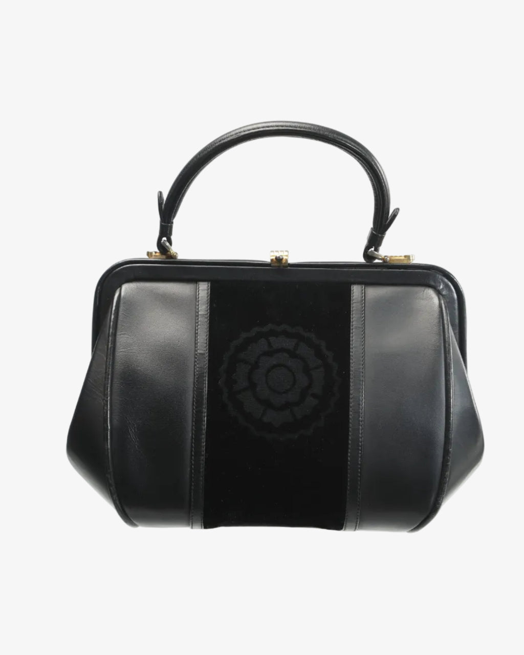 Borsa anni 50 in velluto devoré nero