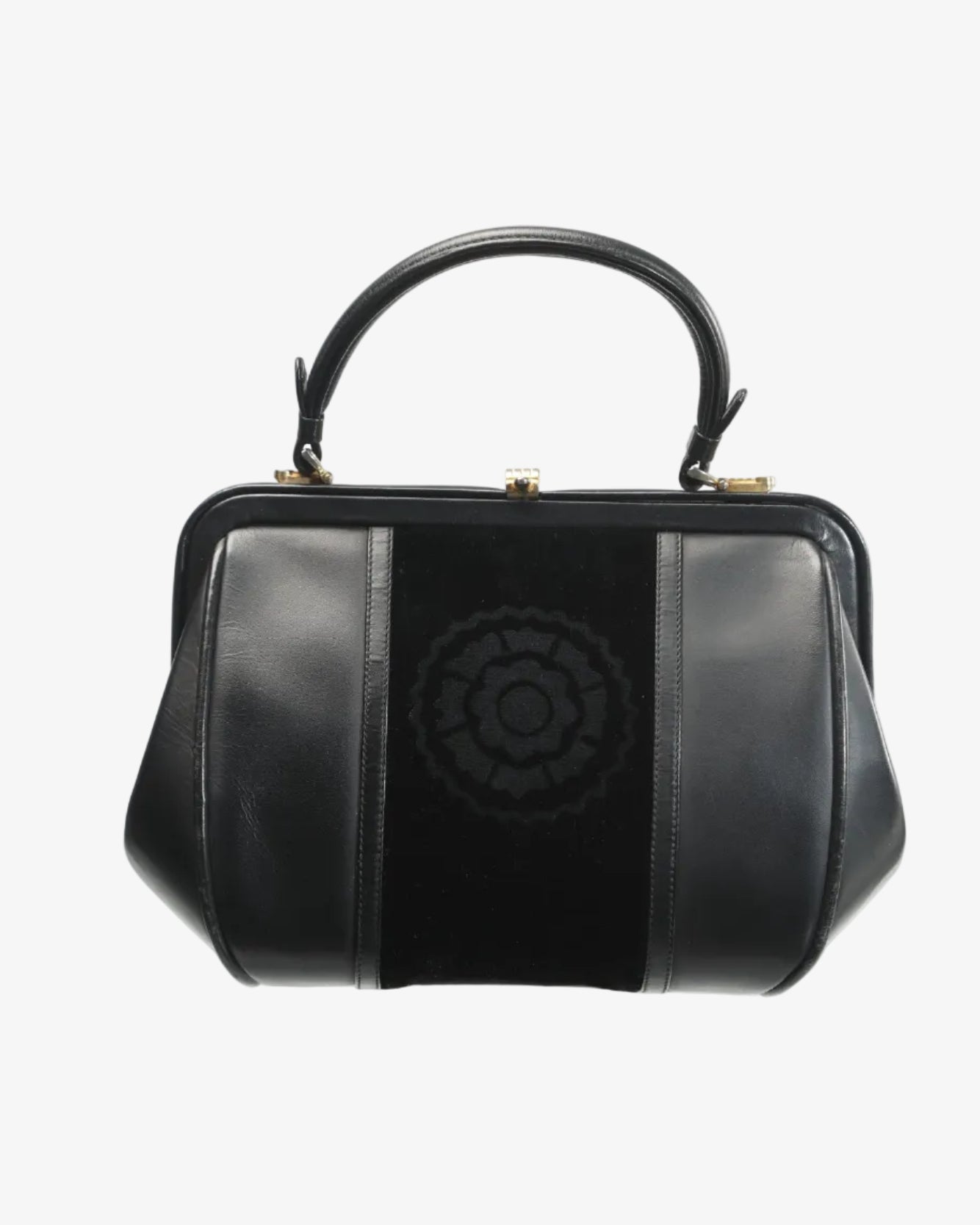 Borsa anni 50 in velluto devoré nero