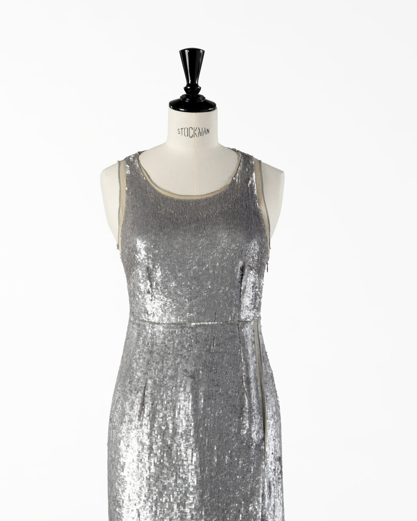 Abito Fendi anni 90 paillettes argento