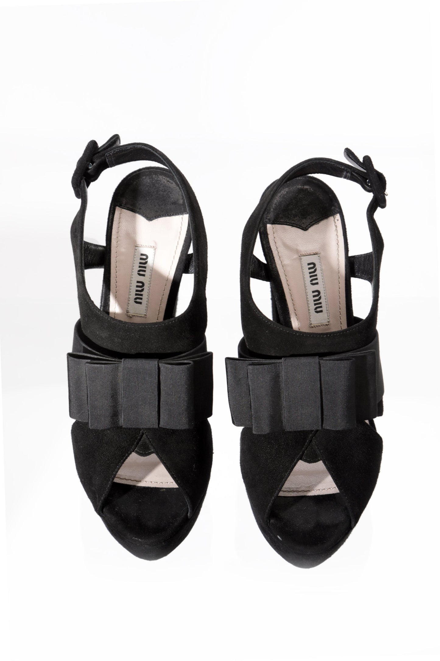 Miu Miu black suede sandal