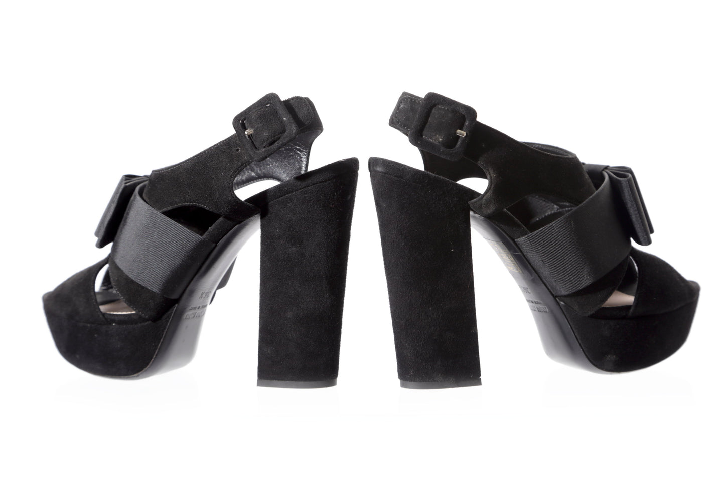 Miu Miu black suede sandal