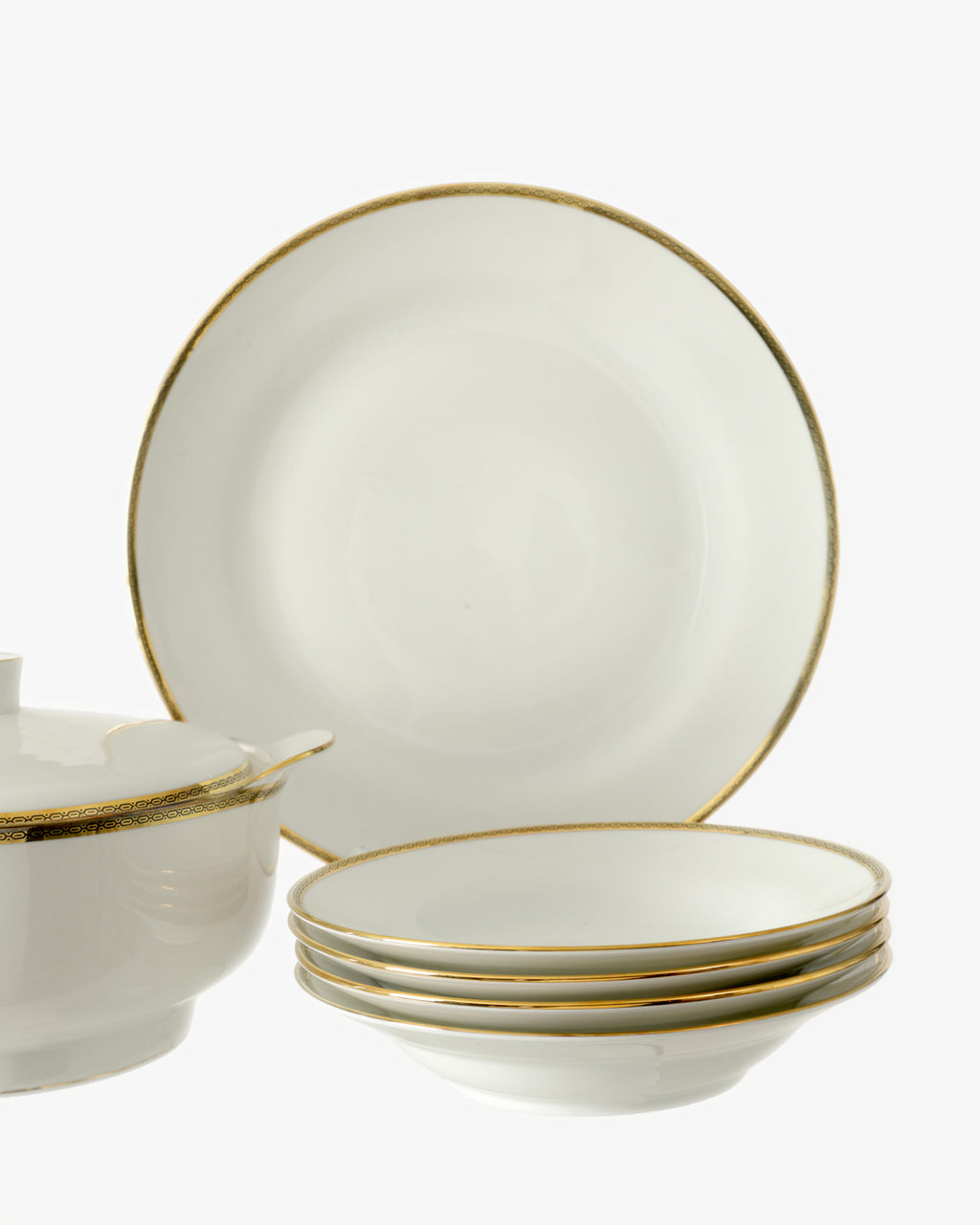 Ginori 70s service 24 plates, 12 soup plates, 12 dessert plates, 5 served plates