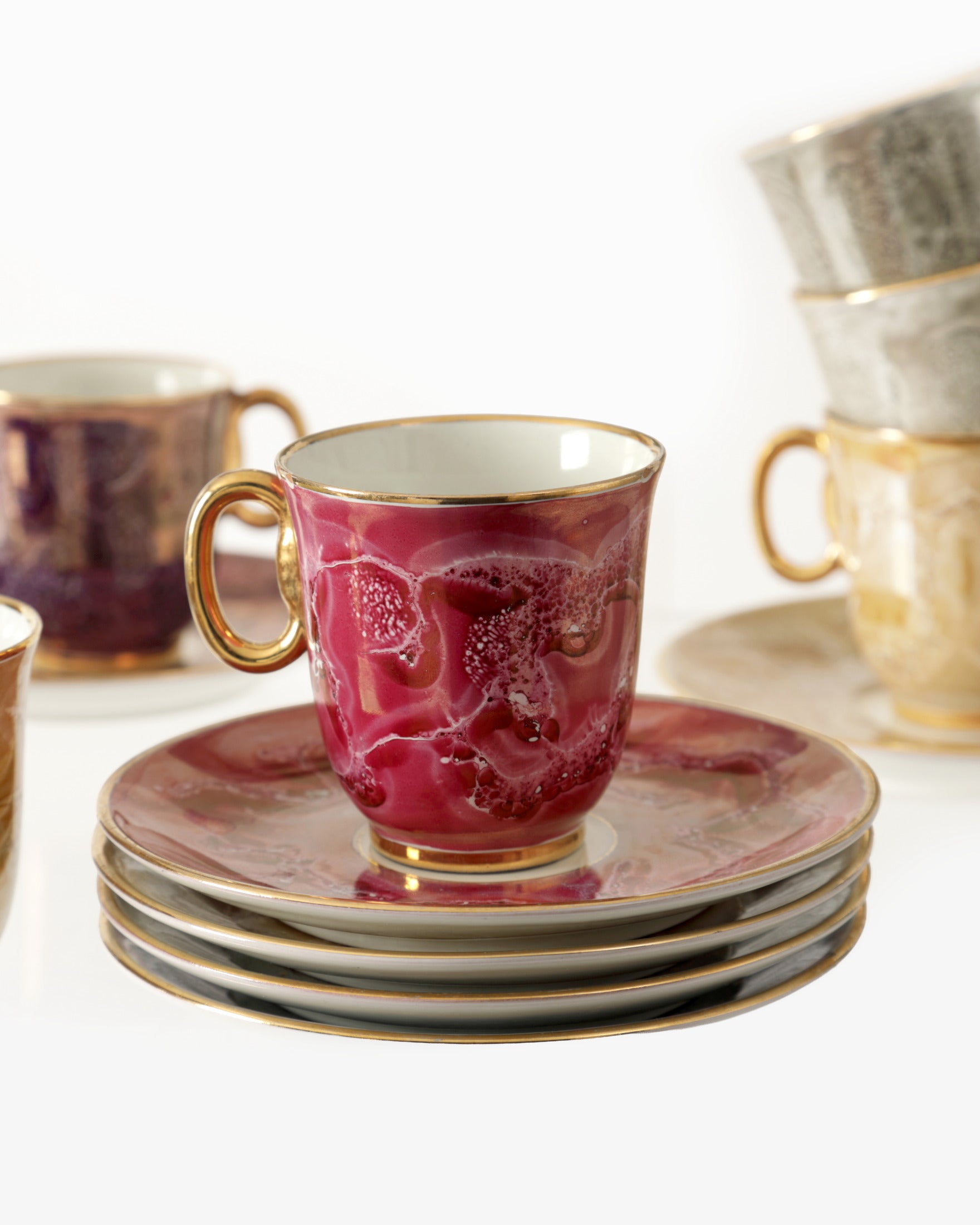Sesto Fiorentino ceramic coffee service from the 1960s