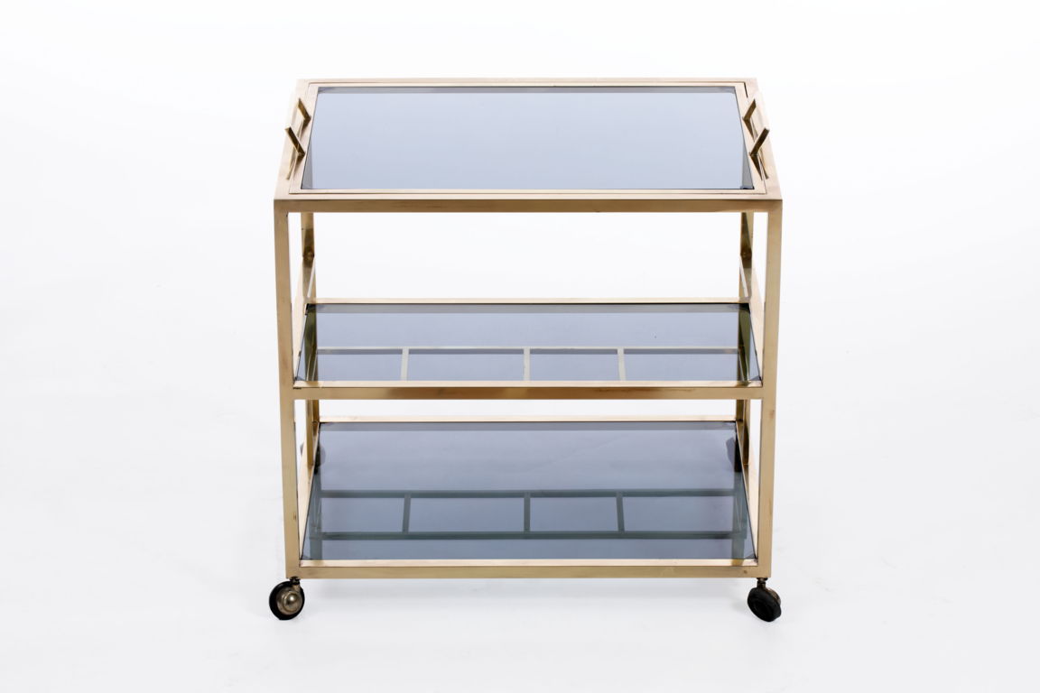Smoked brass trolley from the 70s