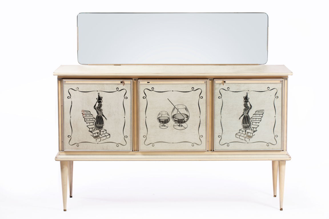 Buffet with mirror from the 1950s by Umberto Mascagni