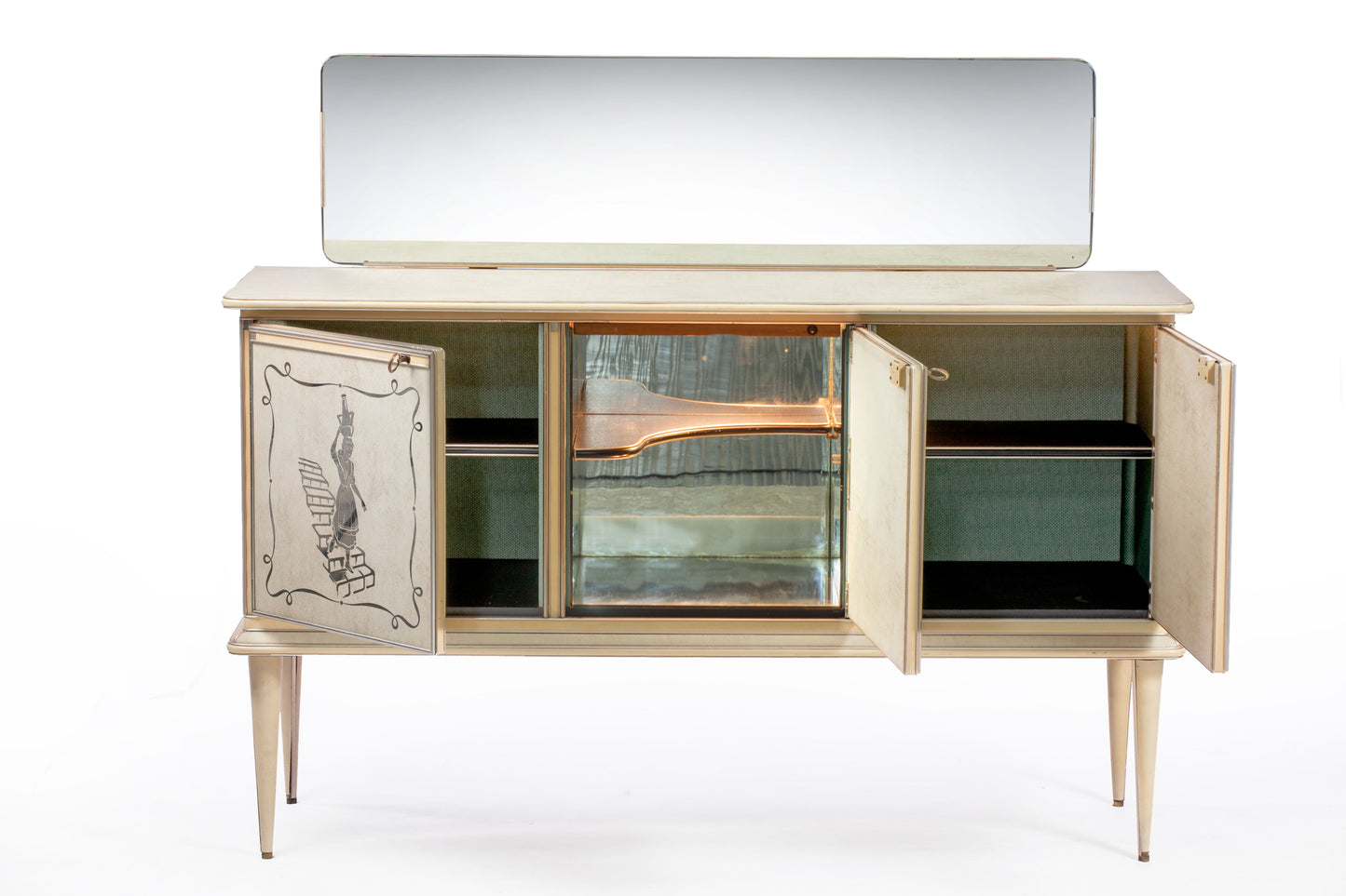 Buffet with mirror from the 1950s by Umberto Mascagni
