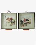 Pair of Japanese Diorama Paintings from the 1970s