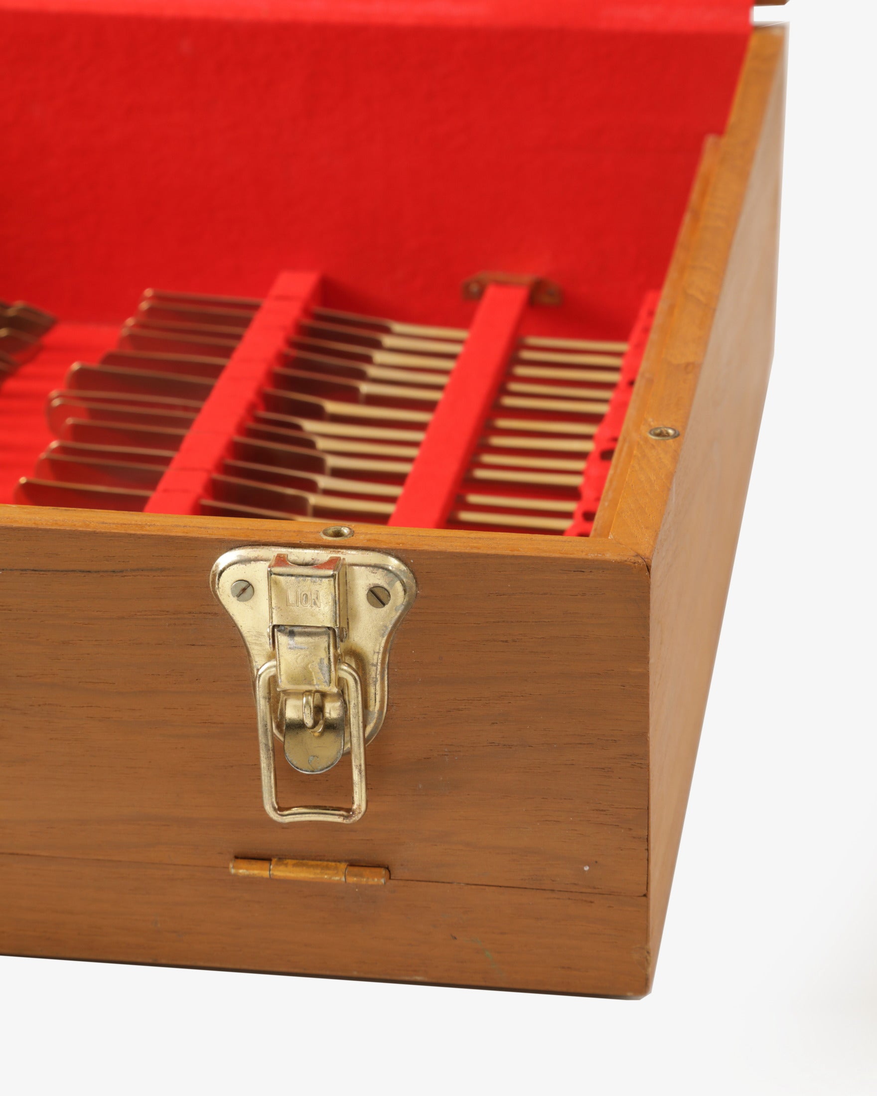1950s brass cutlery with box