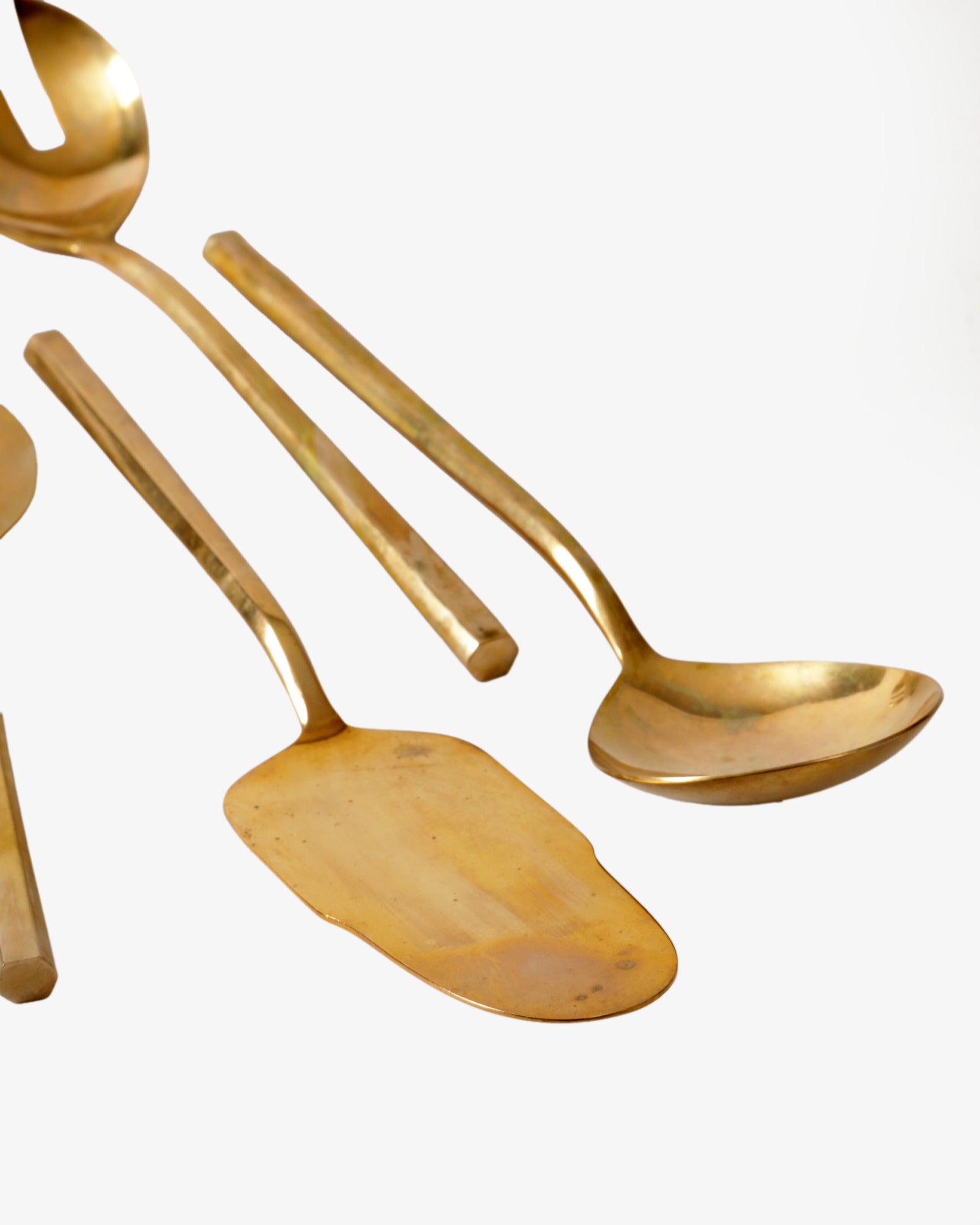 1950s brass cutlery with box