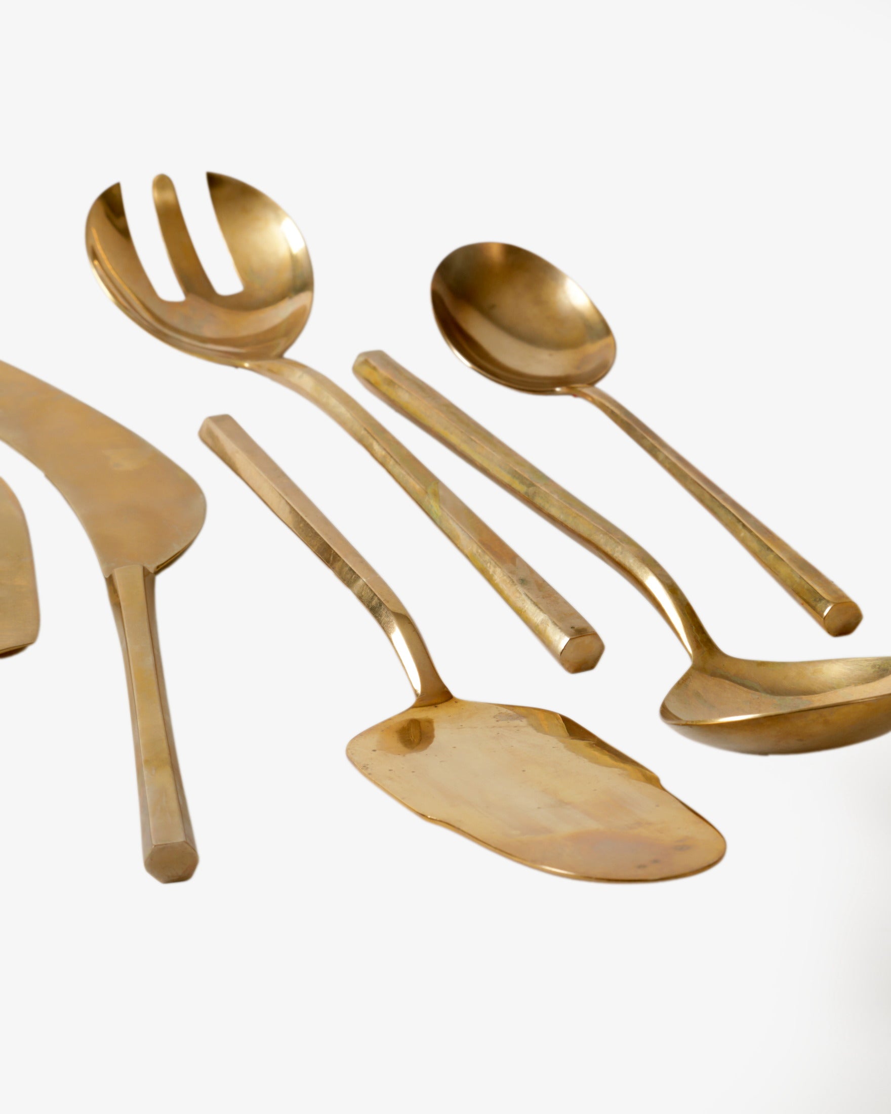 1950s brass cutlery with box