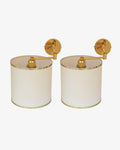 Pair of adjustable 1970s wall lamps