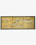Folding screen with court scenes and ceremonies