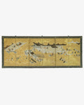 Folding screen with court scenes and ceremonies