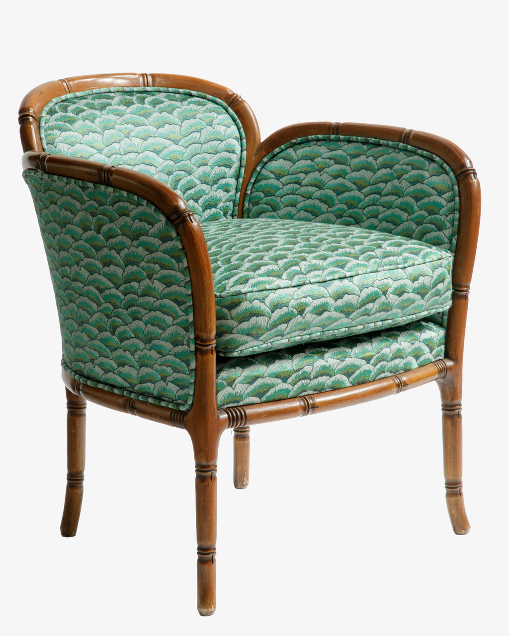Quattro poltrone vimini anni 60 reinterpretate da  triplef