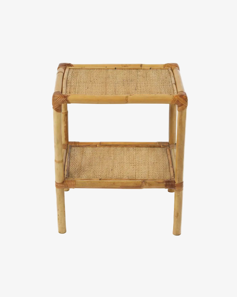 Tavolino anni 60 vimini bamboo