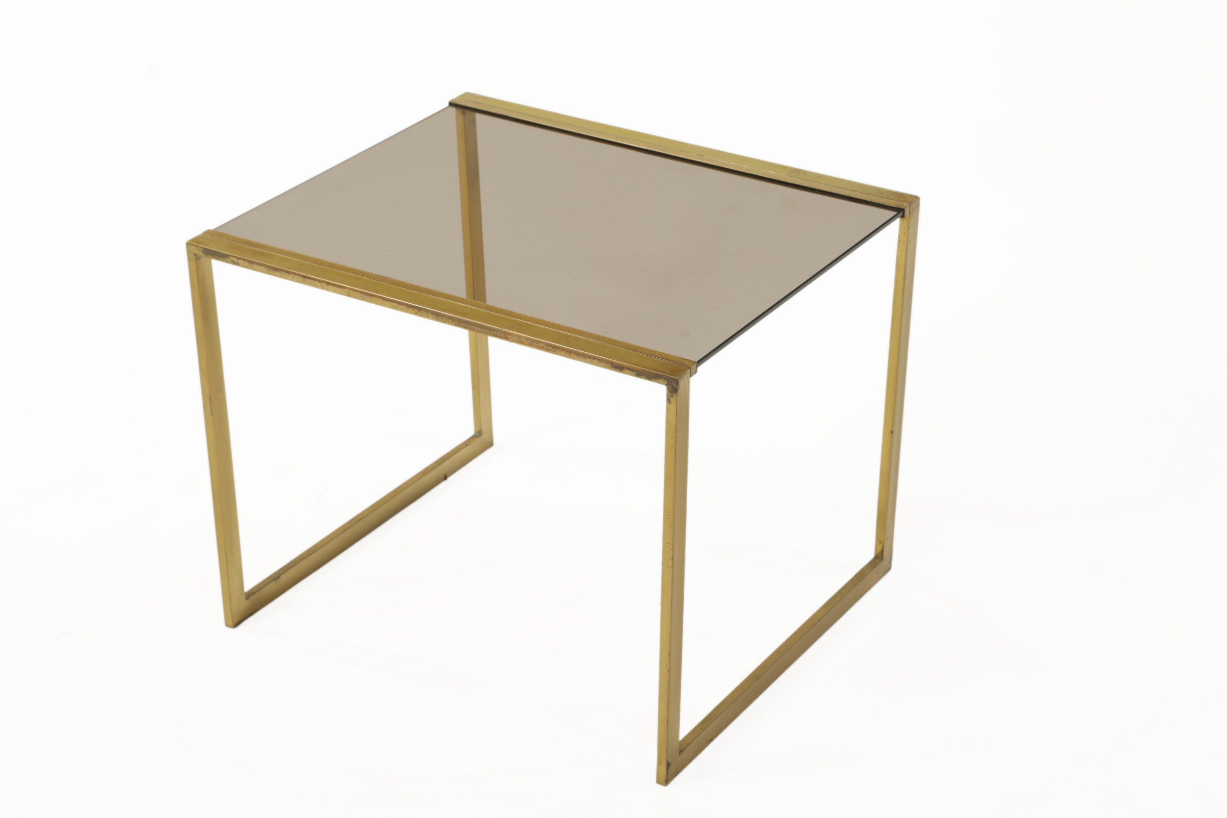 Trittico tavoli ottone anni 70