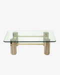 1970s glass and mirror living room table