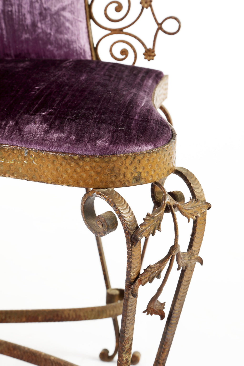 Pier Luigi Colli wrought iron bench from the 1950s