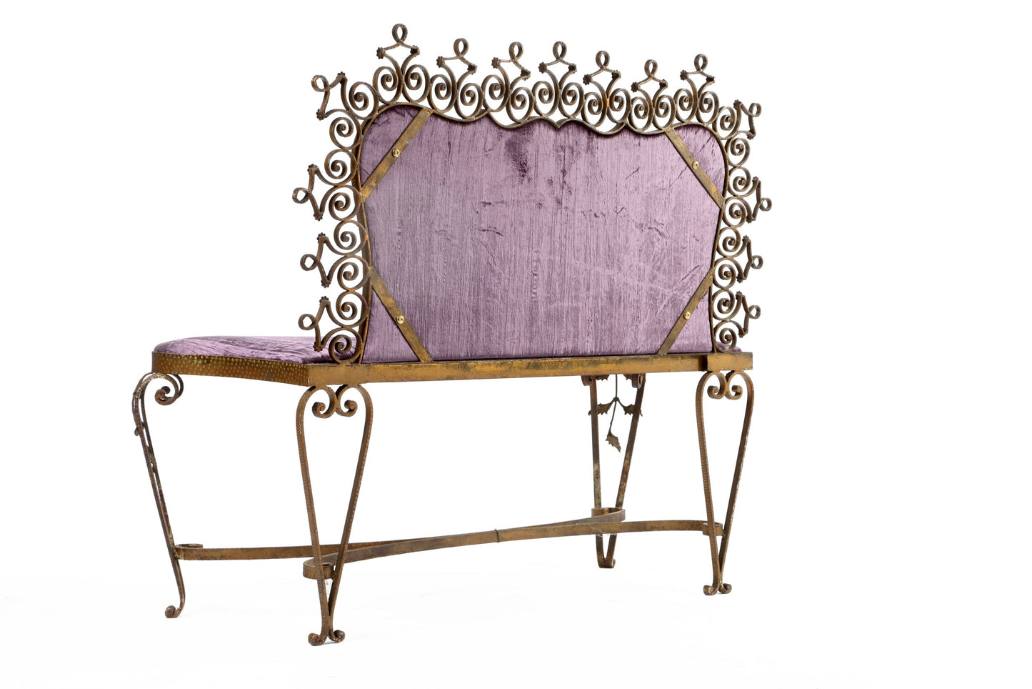 Pier Luigi Colli wrought iron bench from the 1950s