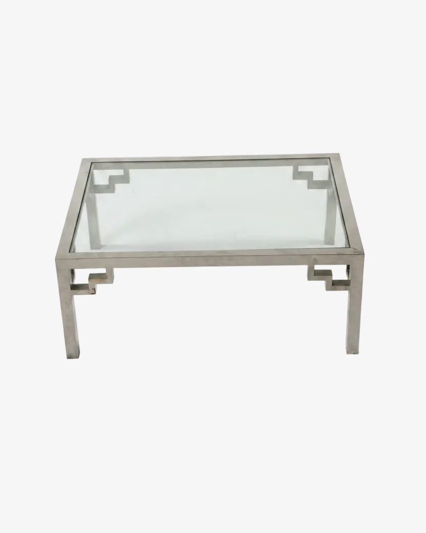 70's steel living room table