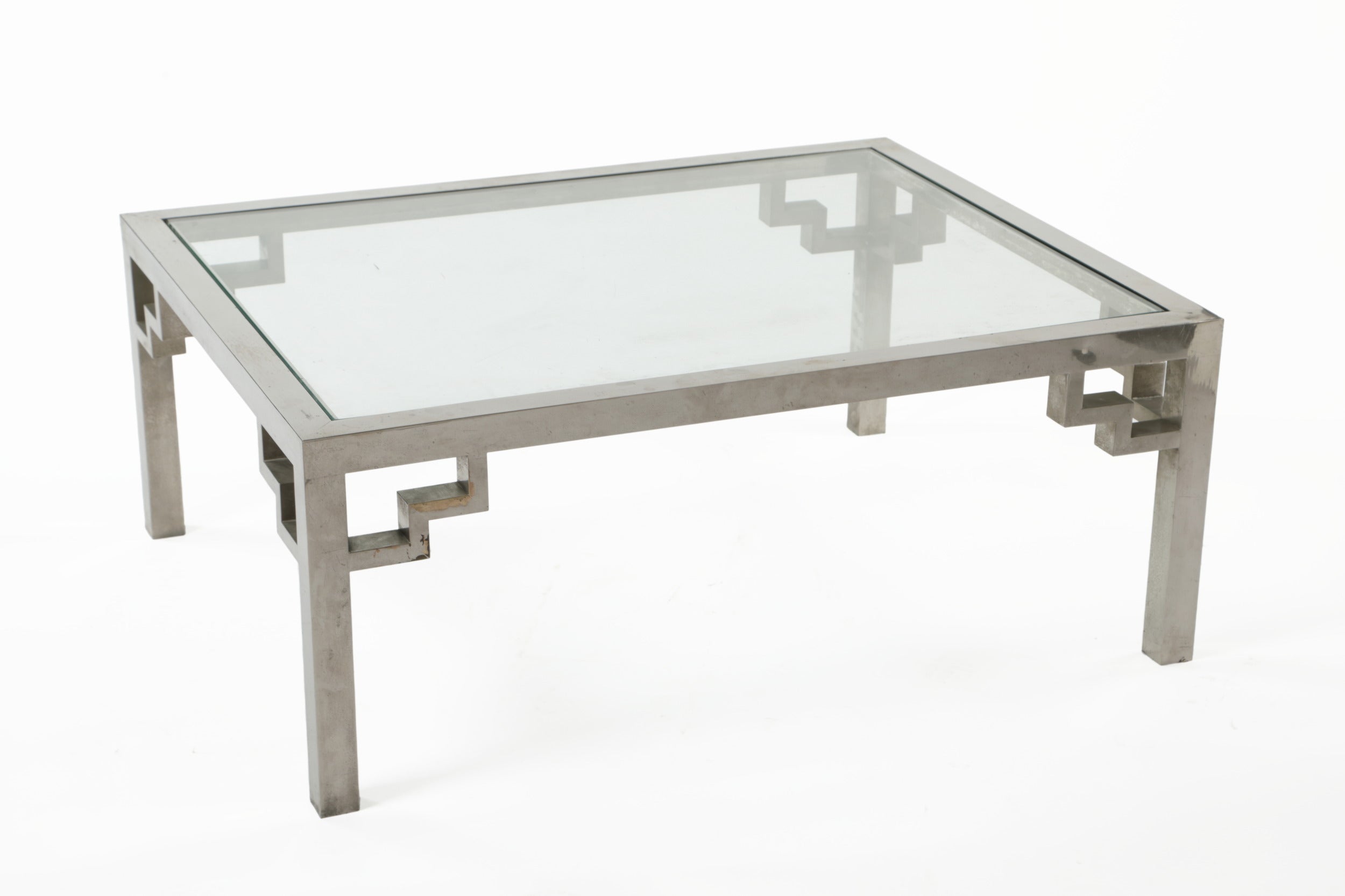 70's steel living room table