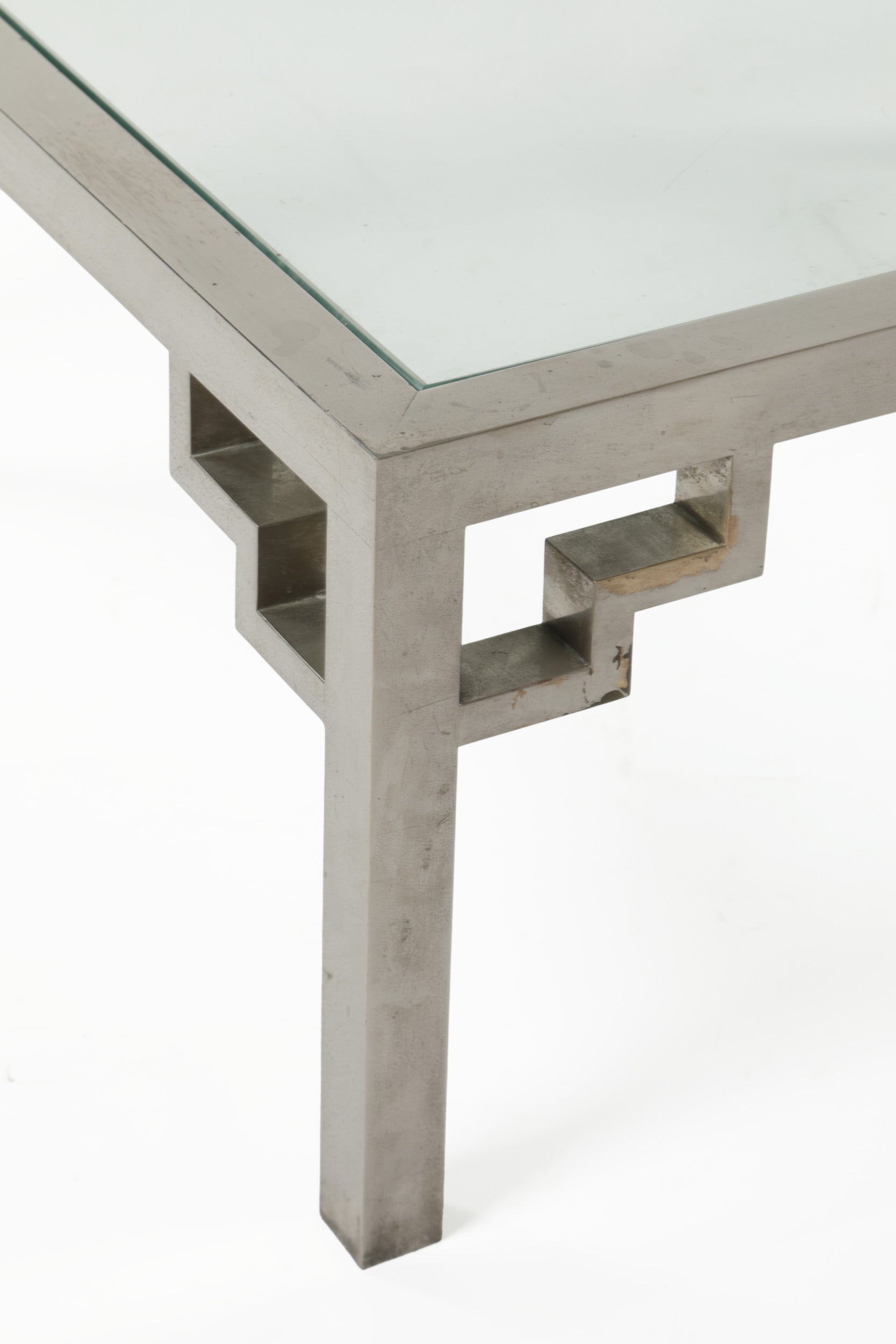 70's steel living room table