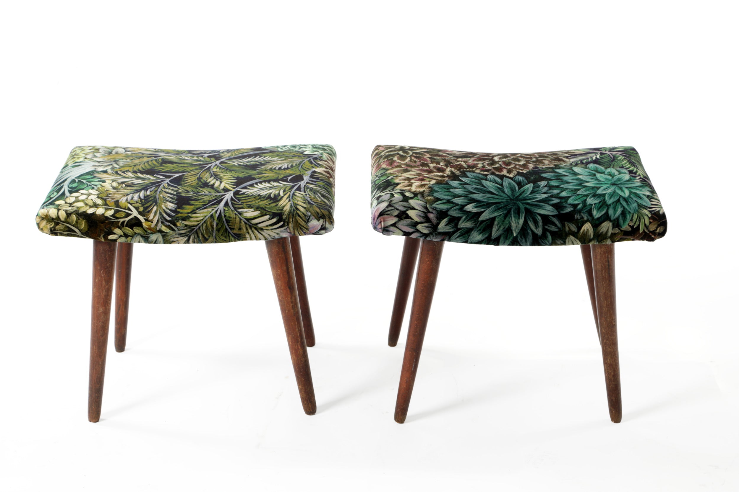 Pair of small 50s benches reinterpreted triplef