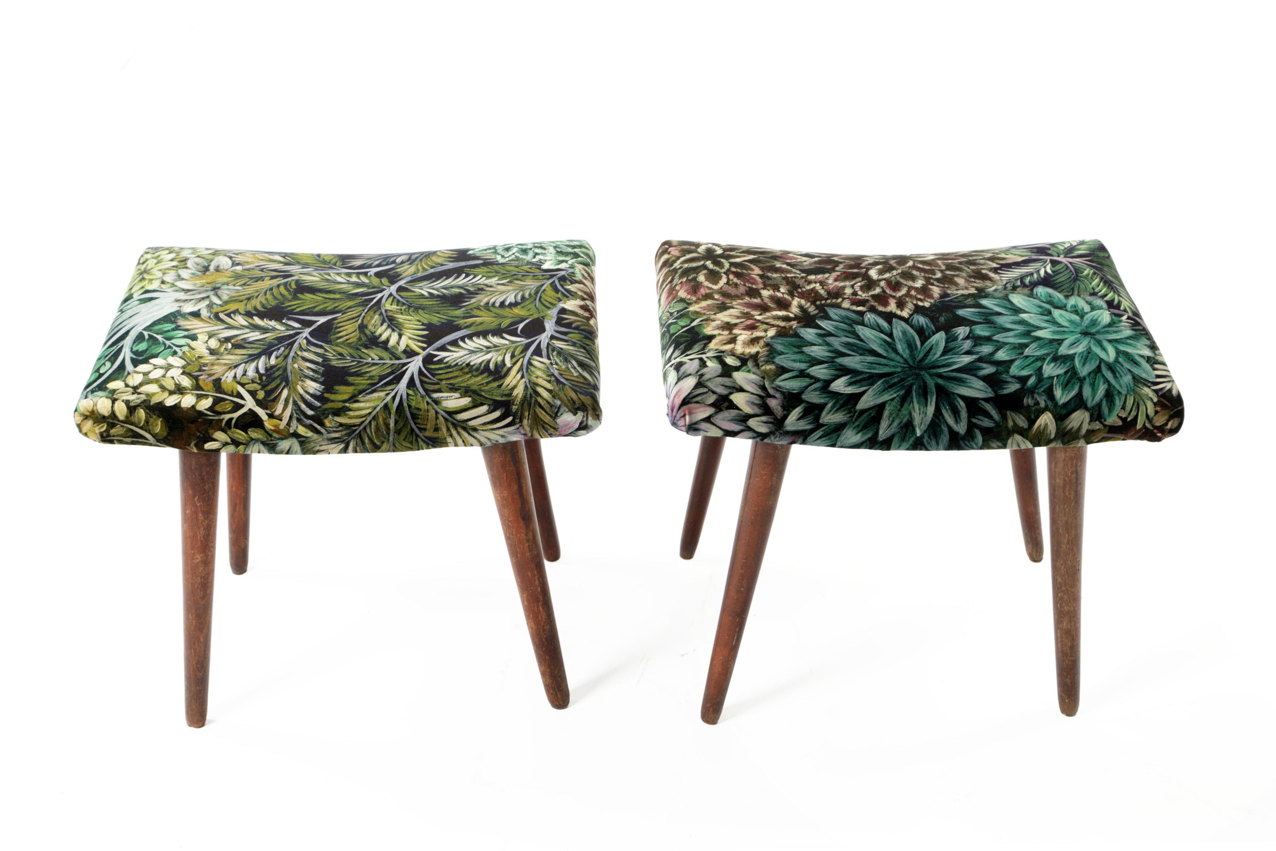 Pair of small 50s benches reinterpreted triplef