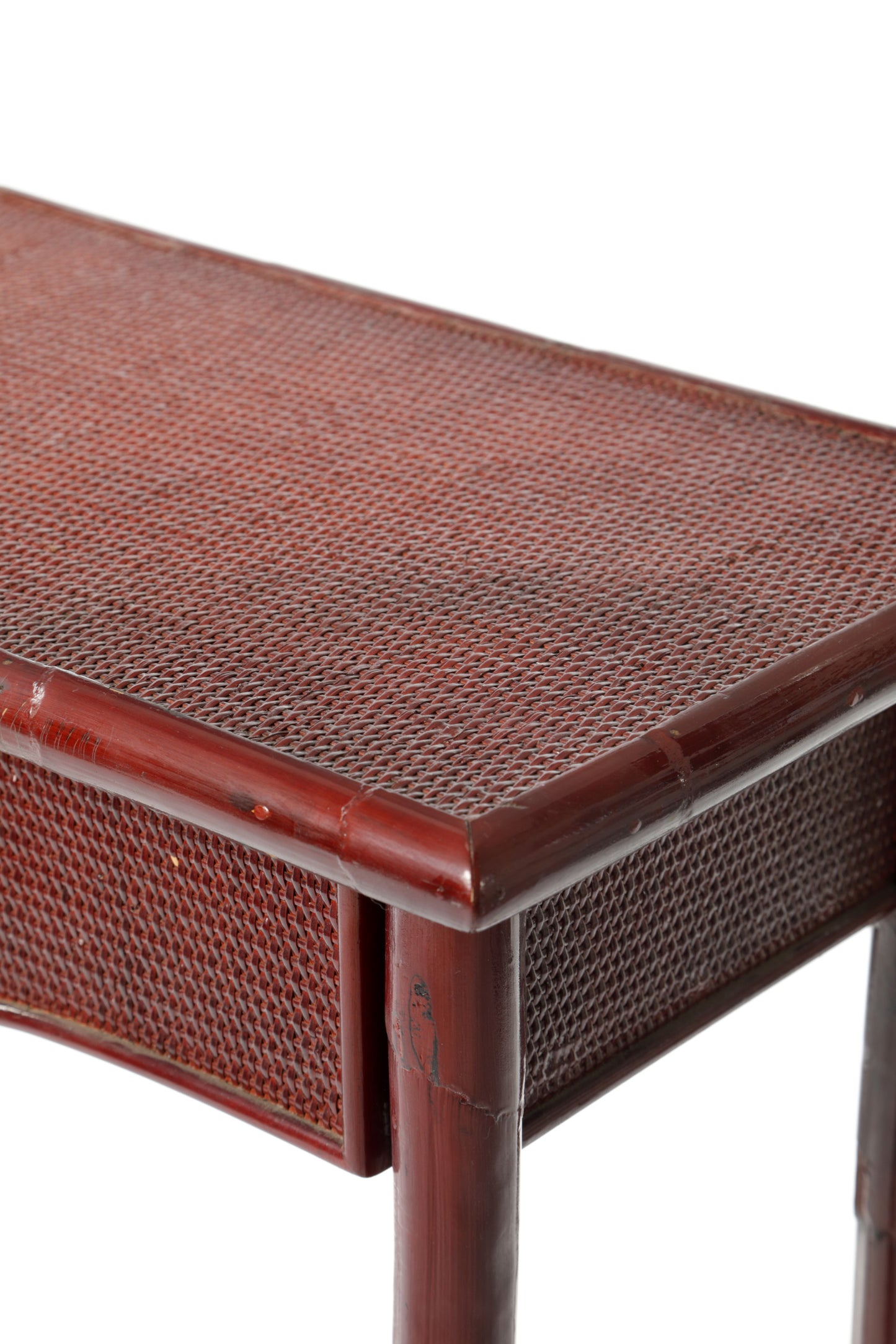 Lacquered rattan console from the 70s